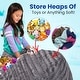 preview thumbnail 9 of 47, Cheer Collection Faux Fur Bean Bag and Stuffed Animal Storage Case