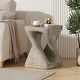 preview thumbnail 17 of 73, Christopher Knight Home - Aurelian Quenby MGO Lightweight Concrete Twist End Table with Wood-Grain Texture