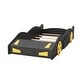 preview thumbnail 10 of 10, Race Car-Shaped Floor Bed Platform Curve-Design with Storage Footboard Twin Mattress Holder Wood Slat Support - Black