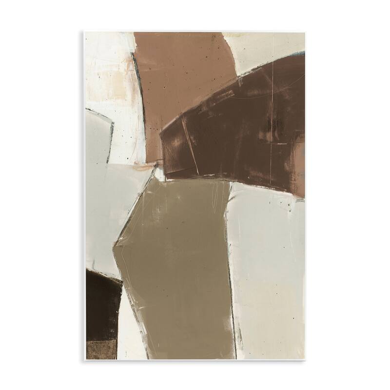 Stupell Contemporary Neutral Earth Tones Wall Plaque Art Design By Kippi Leonard - 10 x 15