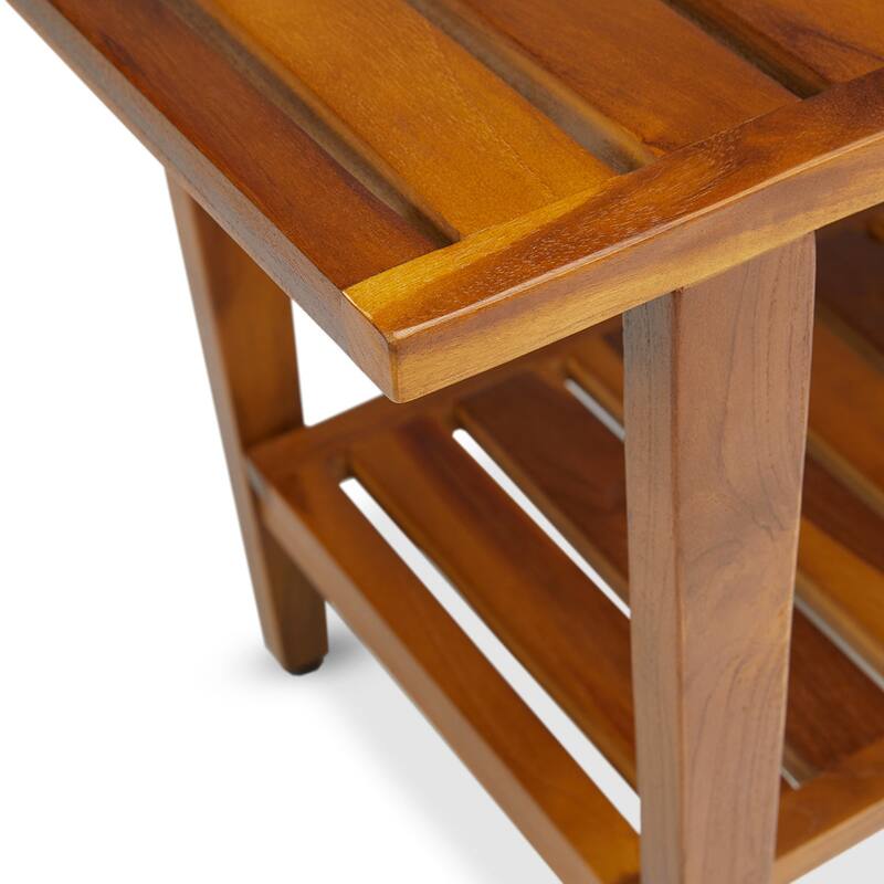 TeakCraft The LIV, Teak Shower Bench 30 inch