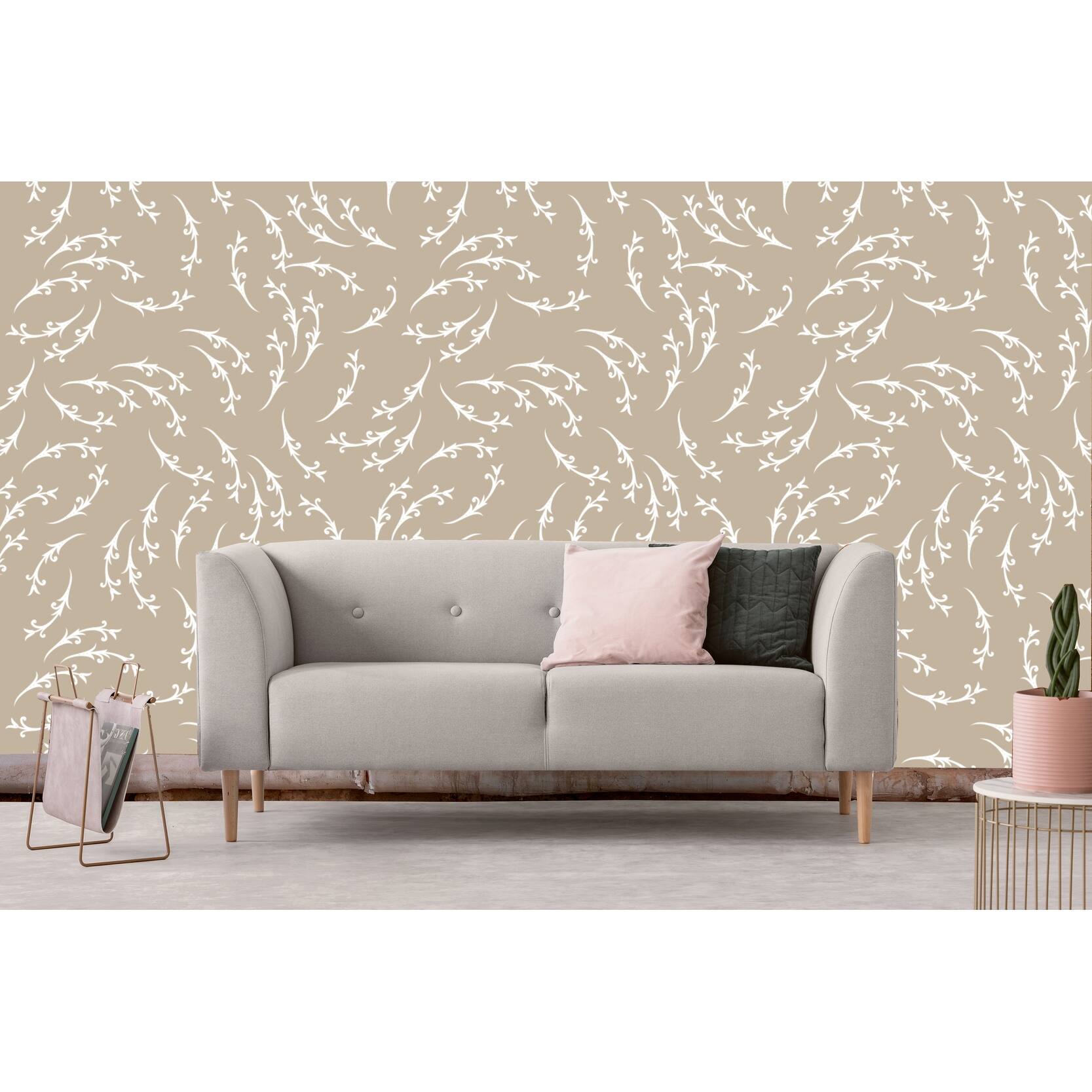 Harvest Vintage Removable Wallpaper 10'ft H x 24''inch W Bed Bath