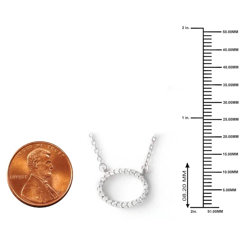 1/10ct Diamond Geometric Pendant Necklace in Silver for Women