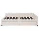 preview thumbnail 6 of 12, Queen Size Upholstered Platform Bed with Built-in USB Ports and 2 Storage Drawers