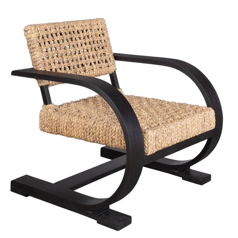 Uttermost Rehema Walnut Accent Chair - Black