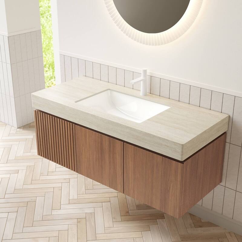 48" Bathroom Vanity with Sintered Stone countertop and Sink
