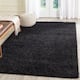 SAFAVIEH Laguna Shag Verdiana Solid Color 2-inch Thick Shag Rug - 5'3" x 7'6" - Black
