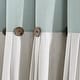 preview thumbnail 78 of 152, Lush Decor Linen Button Single Panel Window Curtain 108"L x 40"W - Blue/Off-White