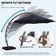 preview thumbnail 14 of 34, 10 ft.Aluminum Curvy Cantilever Offset Hanging Patio Umbrella With Sandbag Base