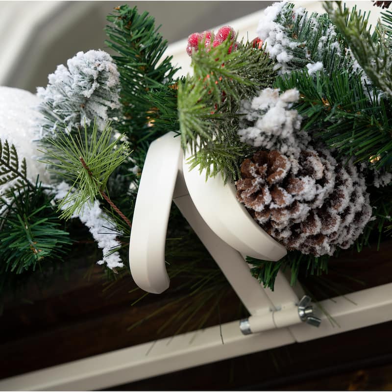 9 ft. Artificial Christmas Garland with Lights - Frosted Wonderland - Green