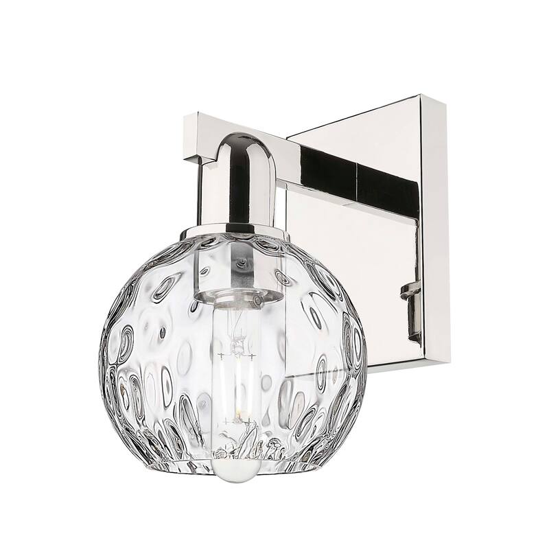 Innovations Lighting 716-1W-10-6 Athens Water Glass Sconce Athens - Polished Nickel / Clear Water Glass