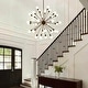 preview thumbnail 14 of 16, Sputnik Chandelier Mid Century Modern Brushed Nickel Chandeliers Industrial 24-Light Starburst Pendant Light