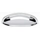 preview thumbnail 10 of 9, Alno Pulls 3 Inch Center to Center Smooth Shell Cup Cabinet Pull Polished Chrome