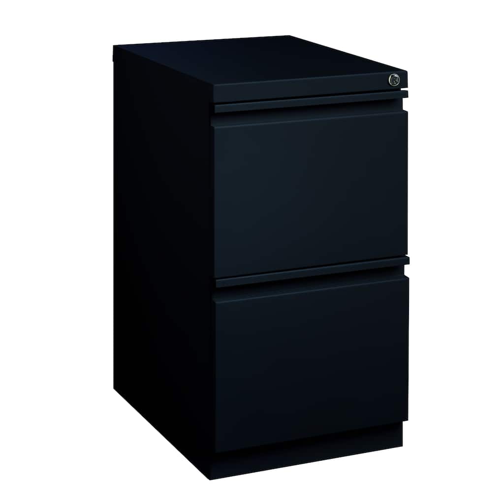 Hirsh 20-inch-deep Steel Mobile Two-drawer File Pedestal with Lock