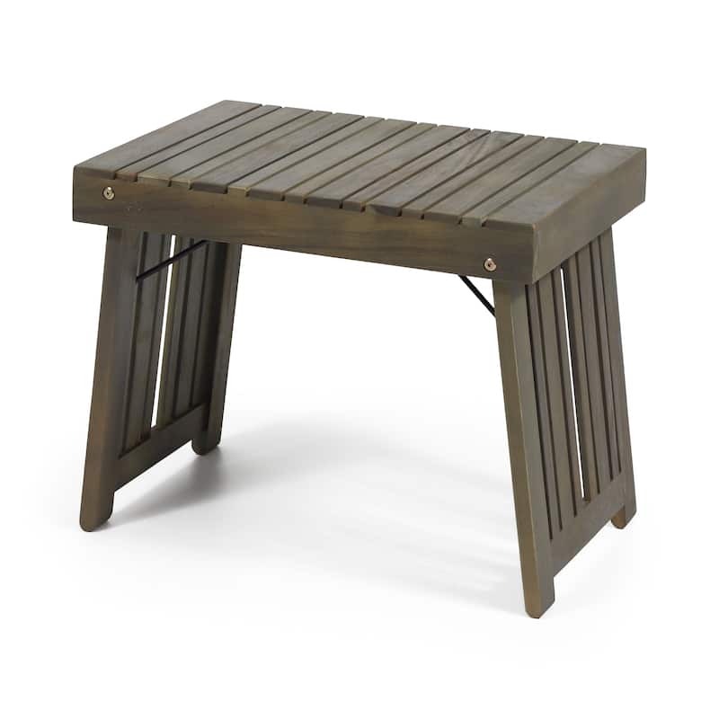 Kyoto Outdoor Acacia Wood Folding Side Table by Christopher Knight Home - 21.50" W x 13.75" D x 16.00" H