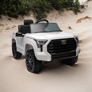 Toyota Tundra 12V Electric Pickup Truck for Kids with Remote Control, Bluetooth, LED Lights, and USB Port