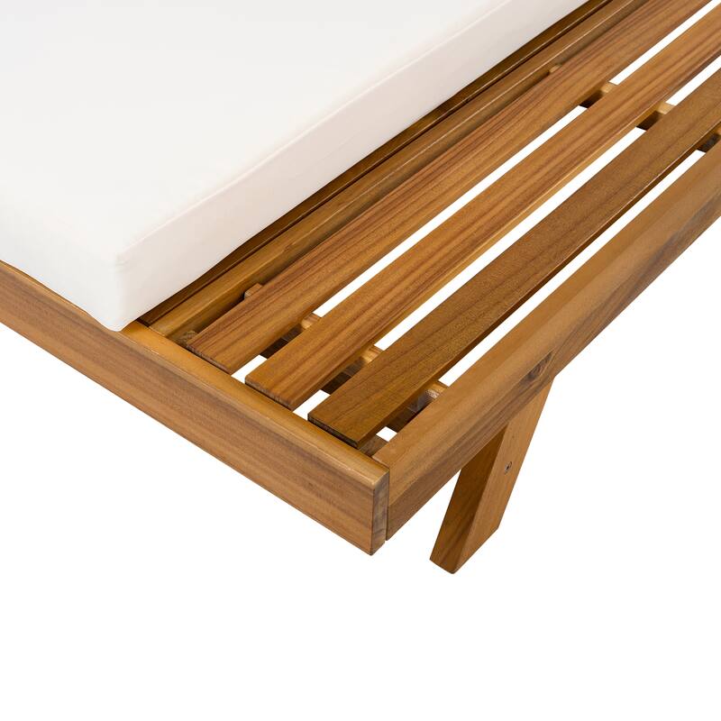 Christopher Knight Home- Halk Acacia Wood Outdoor Chaise Lounge Set of 4