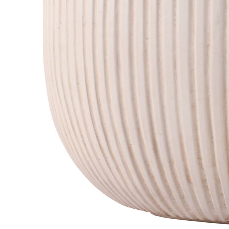 Polyresin Planter Carved Sculptural Design Minimalist Style (Set of 3)