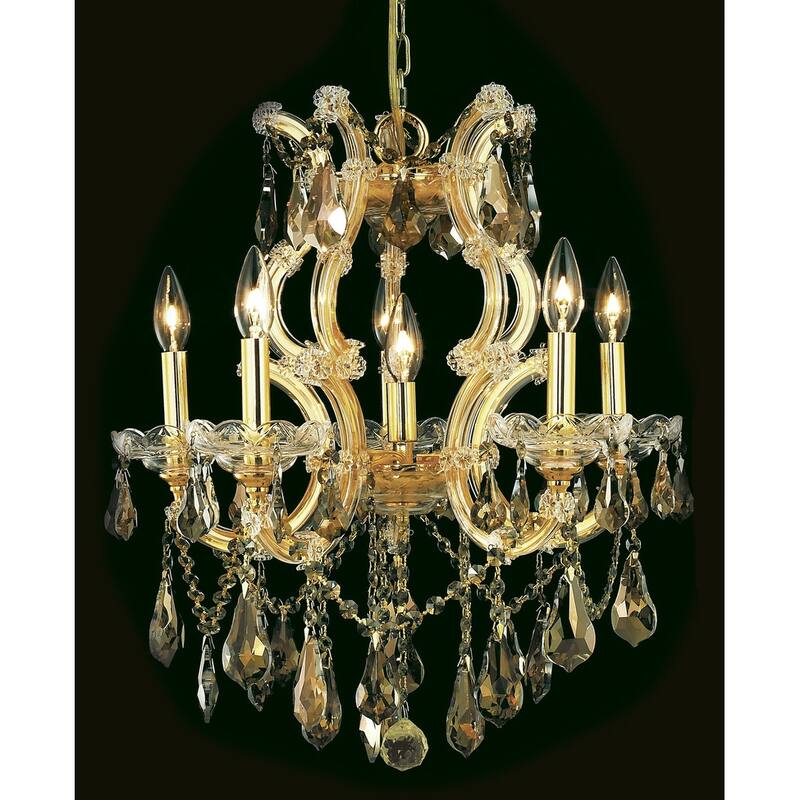 Fleur Illumination 6 light Gold Chandelier
