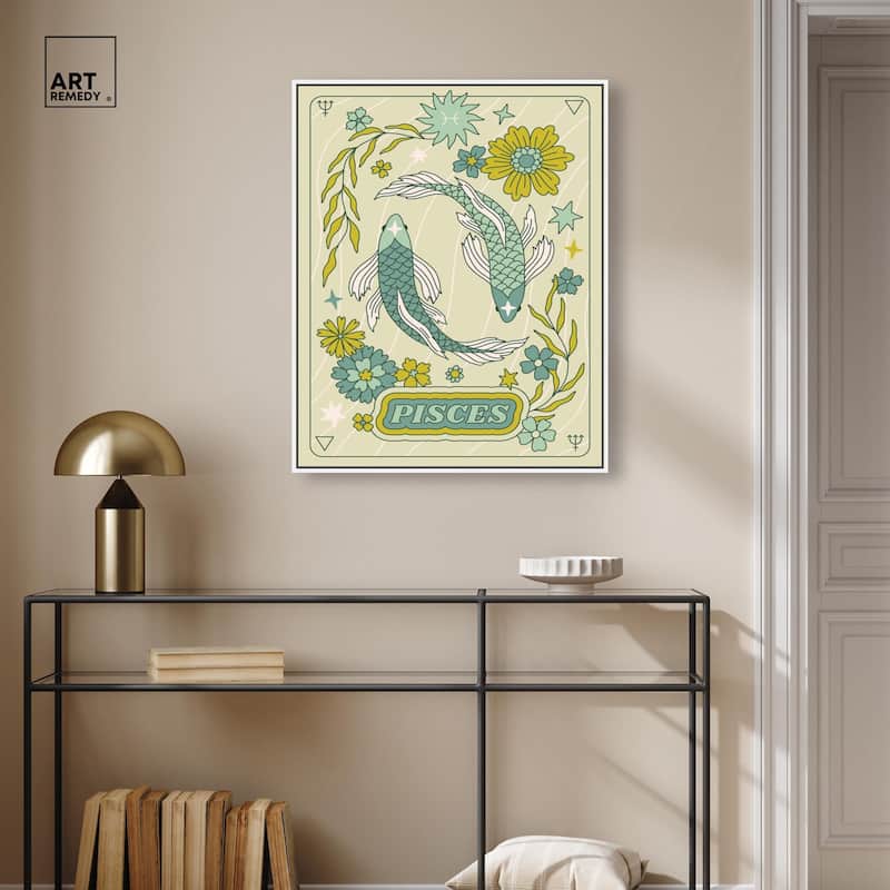 Pisces Stars Card Canvas by Art Remedy
