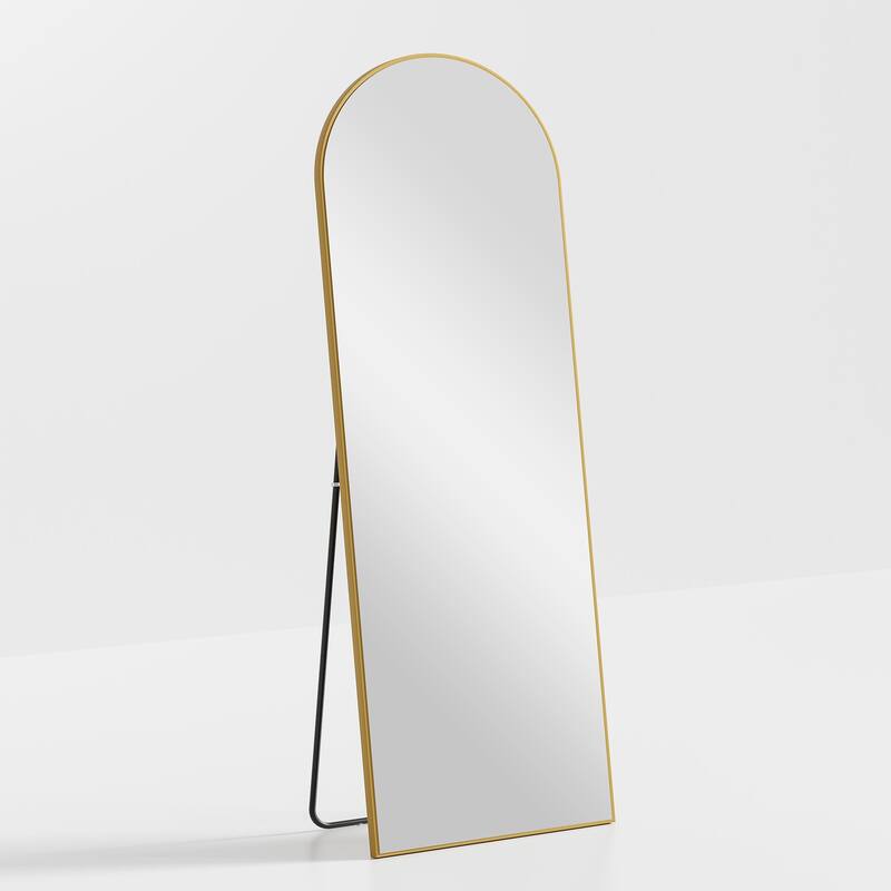 Nonfriable Arched Wood Mirror Wall Mirror Dressing Mirror With Stand