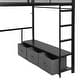 preview thumbnail 26 of 32, Full Metal Gaming Loft Bed with LED, Desk & Drawers