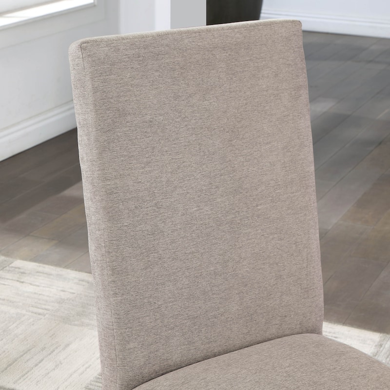 Furniture of America Plax Transitional Antique Black and Grey Wood 7-Piece Dining Table Set