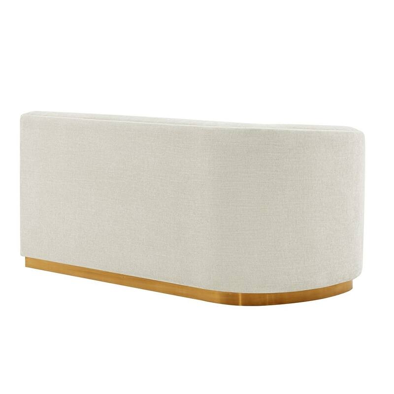 Manhattan Comfort Contemporary Daria Linen Sofa Sectional with Pillows