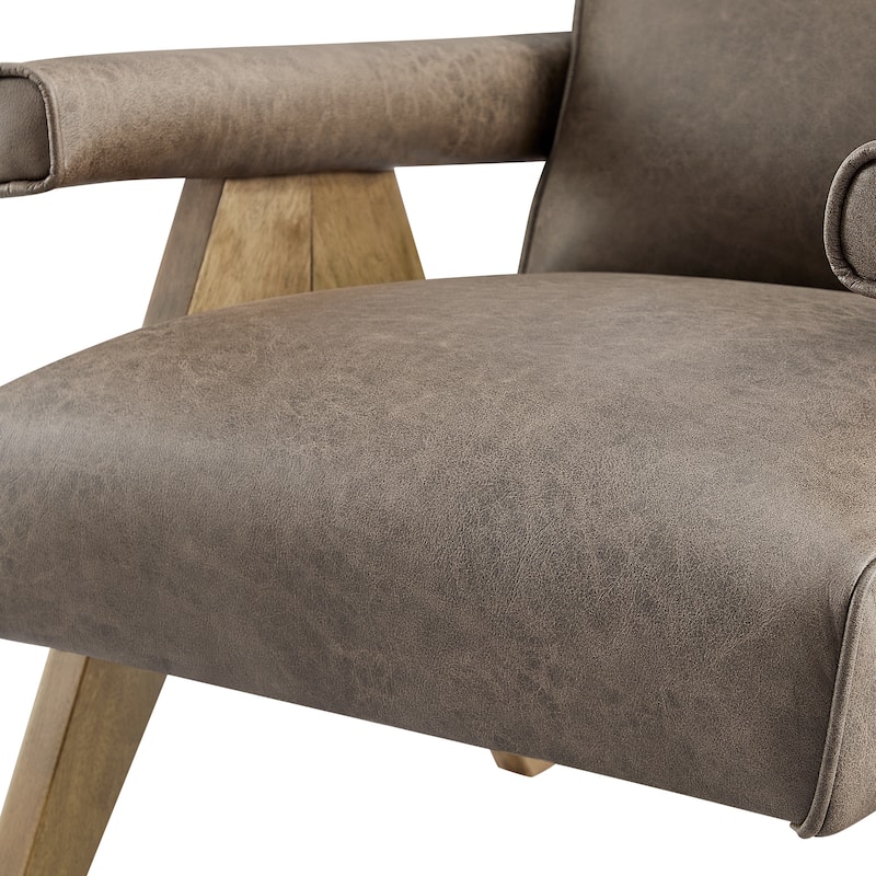 Nelson Modern Vegan Leather Arm Chair by Greyson Living