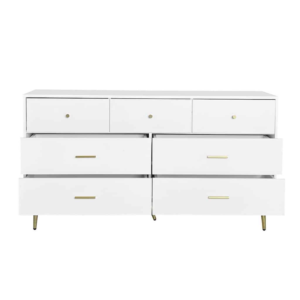 Seven Drawers Large Chest with Golden Handle