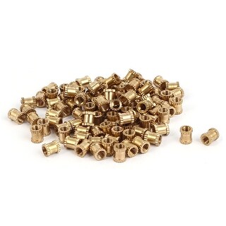50x M3 L3mm OD4.1mm Brass Cylinder Knurled Threaded Insert