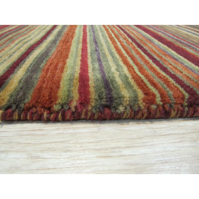 Home Décor Multicolor Handmade Lori Wool Toni Rug by EORC | Vibrant and Stylish Area Rug for Adding a Pop of Color