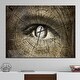 preview thumbnail 3 of 7, Designart 'Aging Eyes' Oversized Modern Wall CLock 40 in. wide x 30 in. high