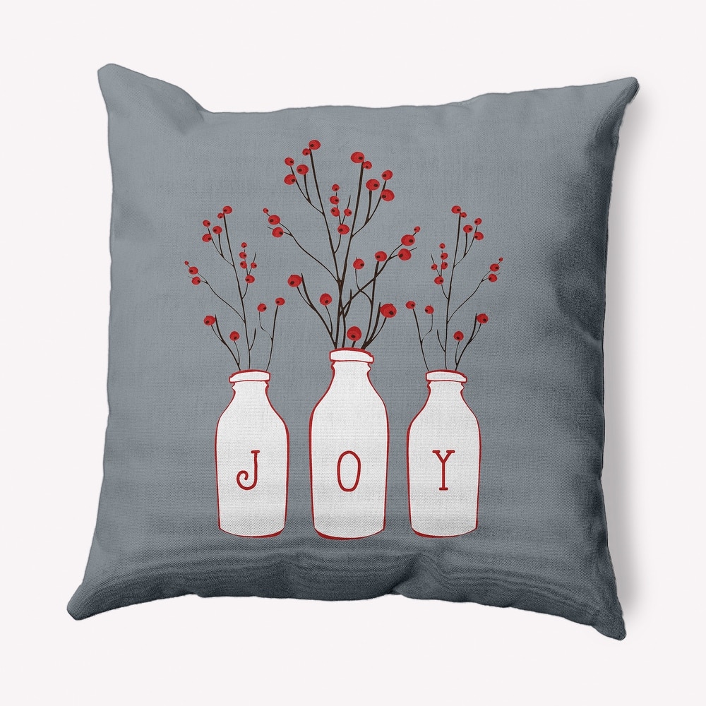 Joy Christmas/Winter Decorative Throw Pillow