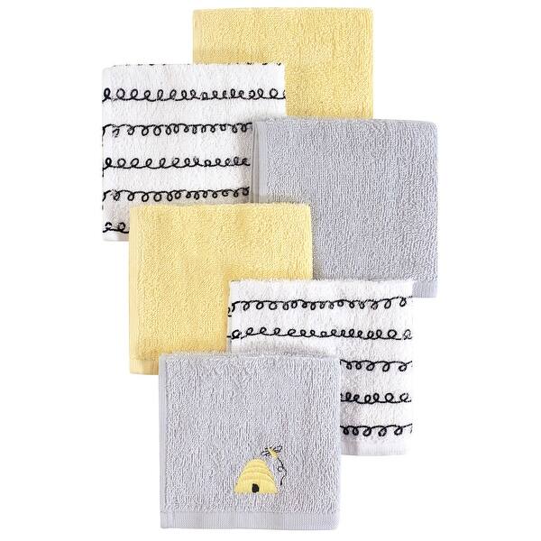 slide 1 of 1, Hudson Baby Infant Unisex Super Soft Cotton Washcloths, Bee, One Size - Bee - One Size One Size - Bee