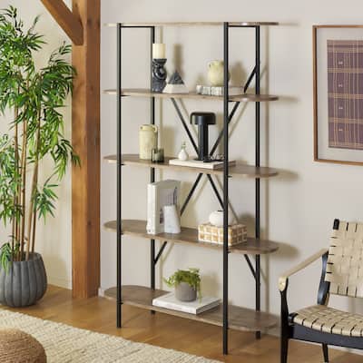 SAFAVIEH Figaro 5-Tier Shelf Etagere Bookcase - 47"W x 13"D x 71"H