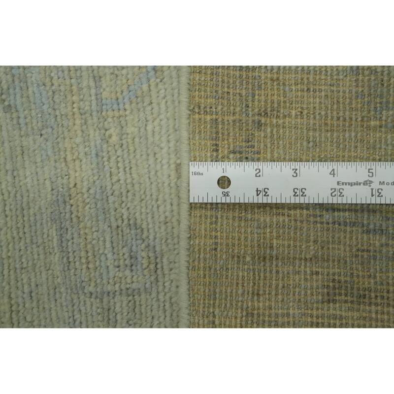 All-Over Floral Oushak Vegetable Dye Area Rug, Floral Geometric Carpet - 11' 7'' X 8' 10''