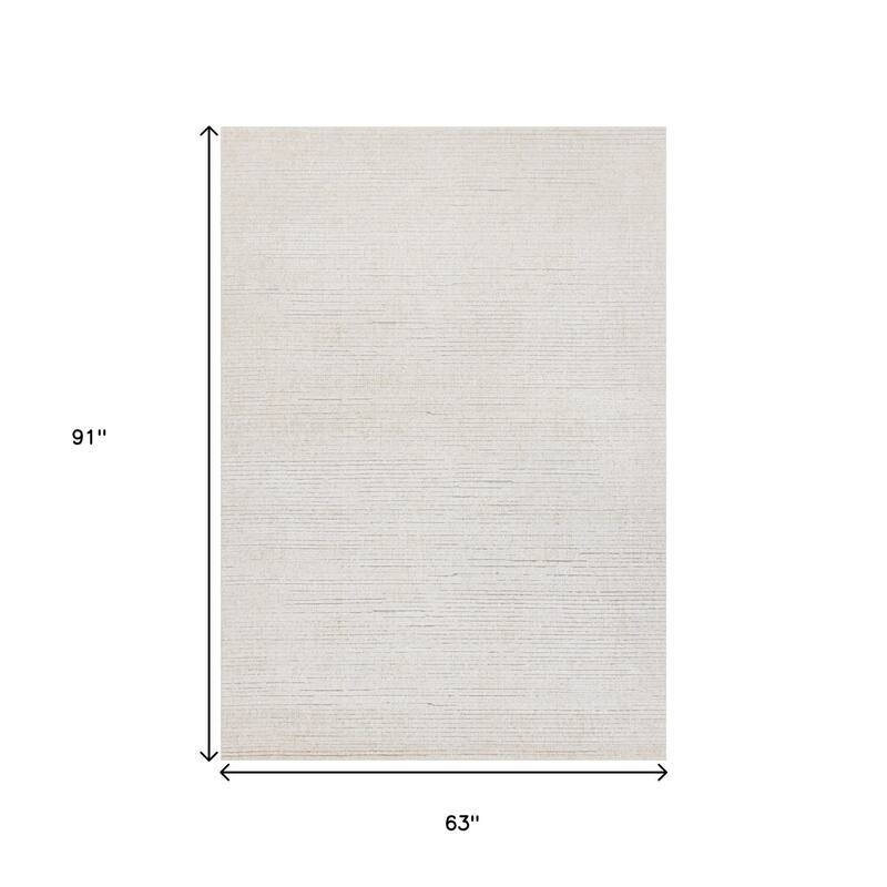 HomeRoots Solid Color Modern Rectangle Area Rug - 5' X 8'