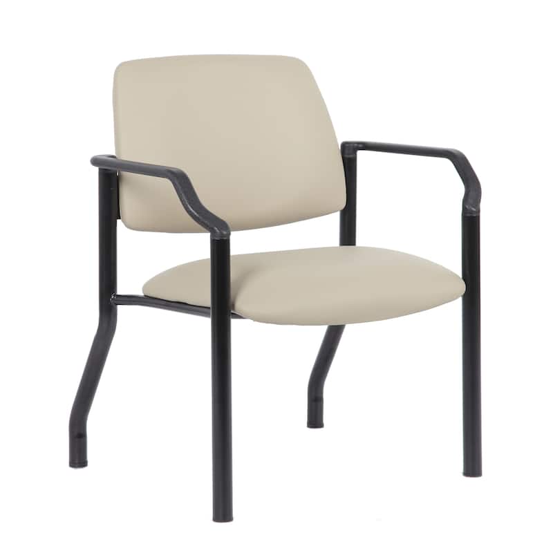 Boss Office Products Big and Tall Antimicrobial Guest Chair - Beige Lumbar 500