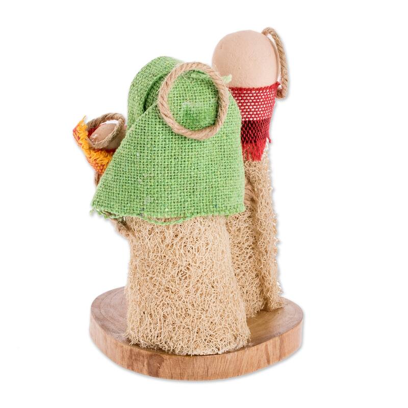 Novica Handmade Divine Son Natural Fiber Nativity Sculpture