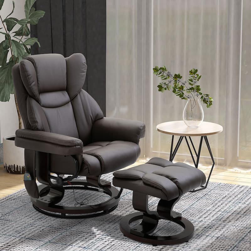 Massage Recliner Chair With Ottoman Footrest