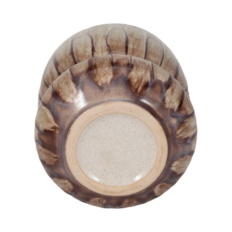 Sagebrook Home Mandara Small Vase - Multi-color, Ceramic, Brown, Novelty, Elegant Design for Modern Living