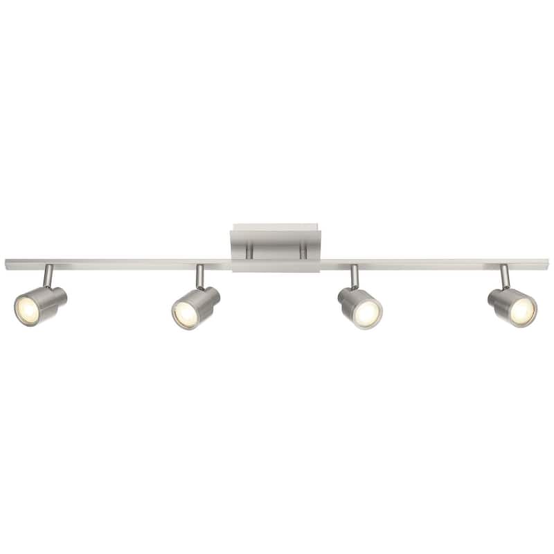 Access Lighting Lincoln 4-light Brushed Steel LED Track Spot Light