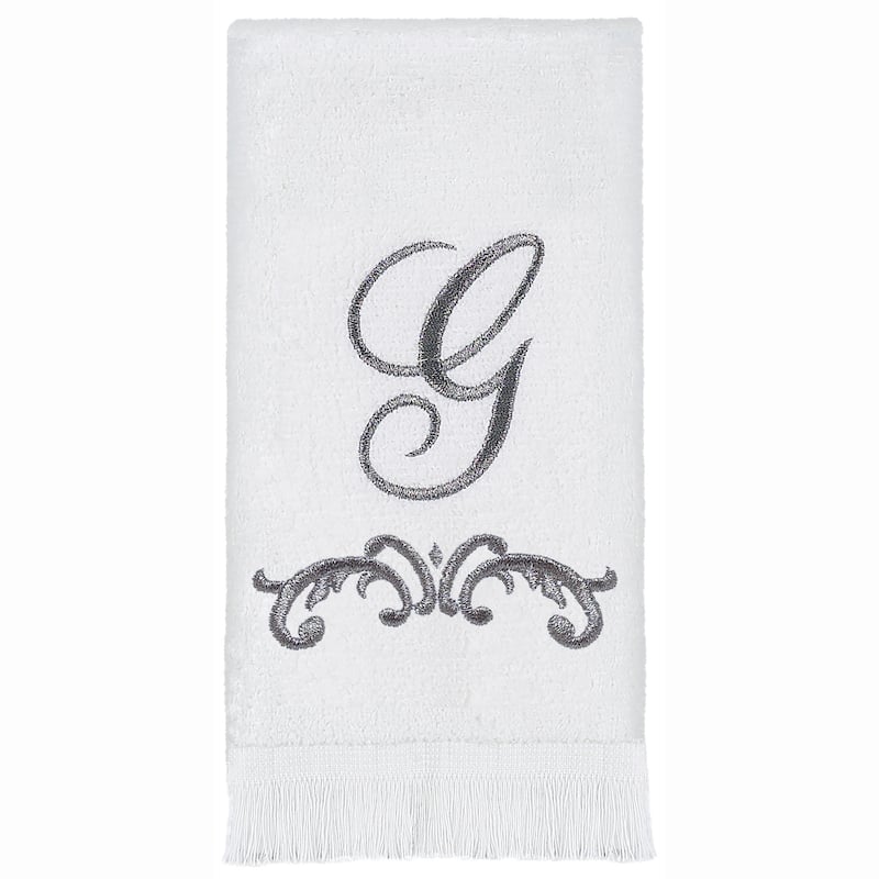 Avanti Linens Scroll Mono Fingertip Towel G - Fingertip Towel