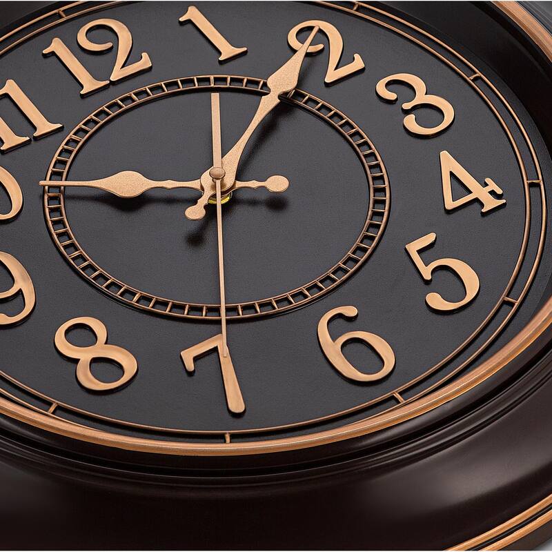 Large Wall Clock 18 Inch Quality Quartz Silent Non Ticking, Battery Operated,Beautiful Decorative Stylish Clock