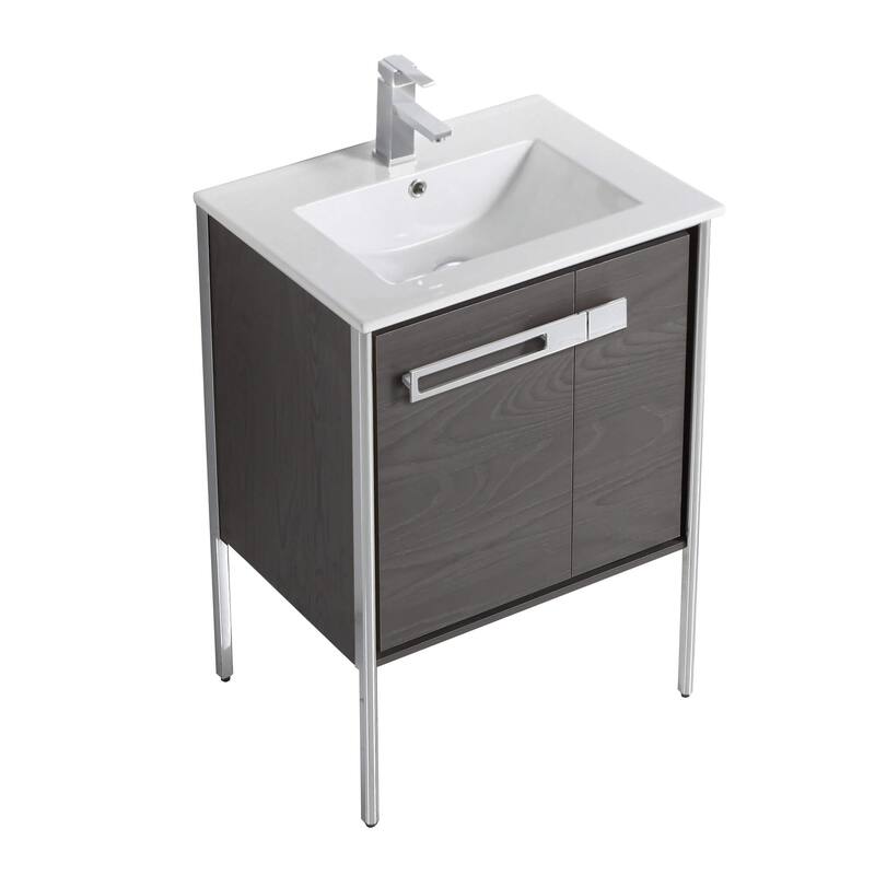 Fine Fixtures Oakville Bathroom Vanity with White Ceramic Sink