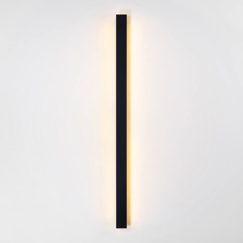 1-Light Modern Linear Strip Acrylic 3000K IP65 Integrated LED Warm Light Waterproof Outdoor Wall Light