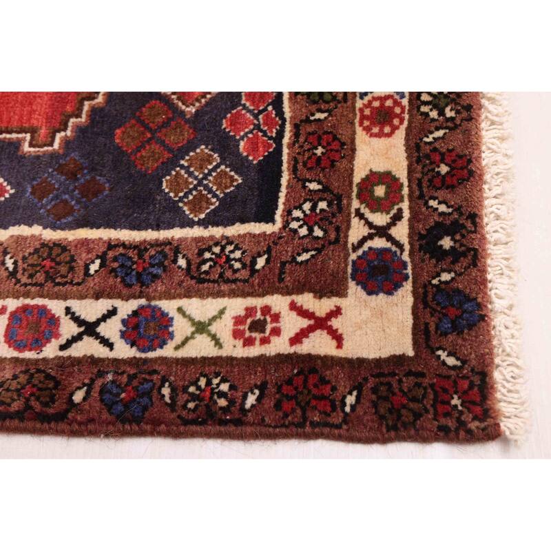 ECARPETGALLERY Hand-knotted Konya Anatolian Dark Navy Wool Rug - 3'3 x 7'7