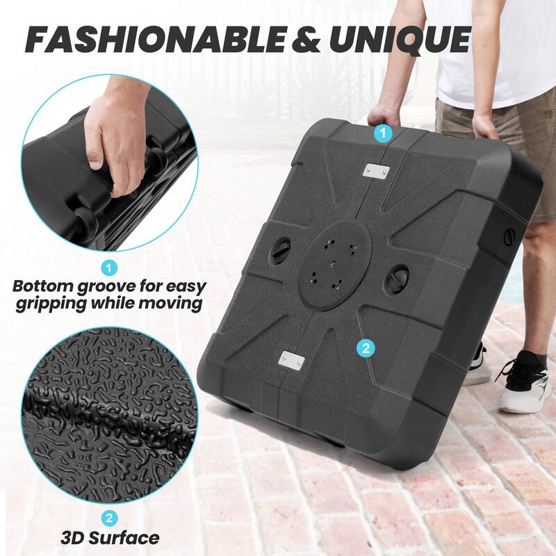 Crestlive Products Outdoor 10ft Patio Cantilever Offset Umbrella with Base