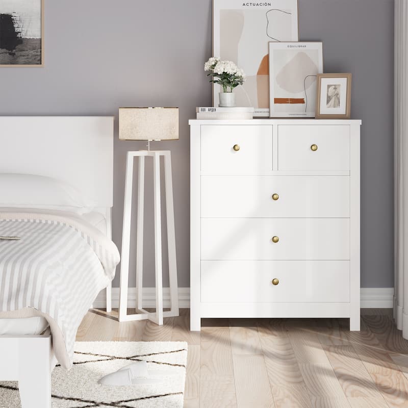 5 Drawer Dresser For Bedroom With Modern Style